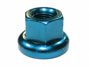 Гайка M-FXS для оси Fix Gear, закалённая сталь, M9X1.0, L:14,6мм, синяя