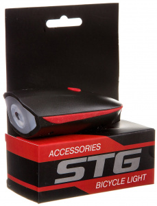 Фонарь STG передний с сигналом FL1544A ,300 люмен, usb,бат.в комл. (1200mAH) кноп. Для гудка.140 дб.