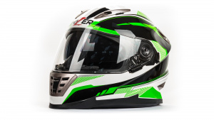 Шлем мото HIZER B599 (L) #1 white/green