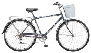  28" Велосипед Stels Navigator 350 Gent  20 рама сталь  (корзина) (серый) Z010