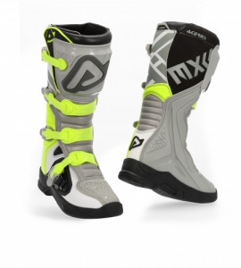 Мотоботы кроссовые Acerbis X-TEAM Grey/Yellow, (р.46)