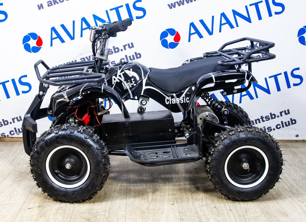 Детский квадроцикл (игрушка) ATV CLASSIC E 800W черный паук