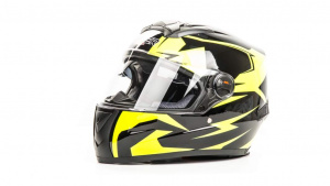 Шлем мото HIZER B561 (L) #1 black/yellow	