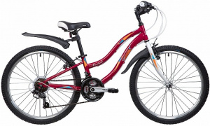 24" Велосипед NOVATRACK LADY сталь рама 12 18-скор (красный)