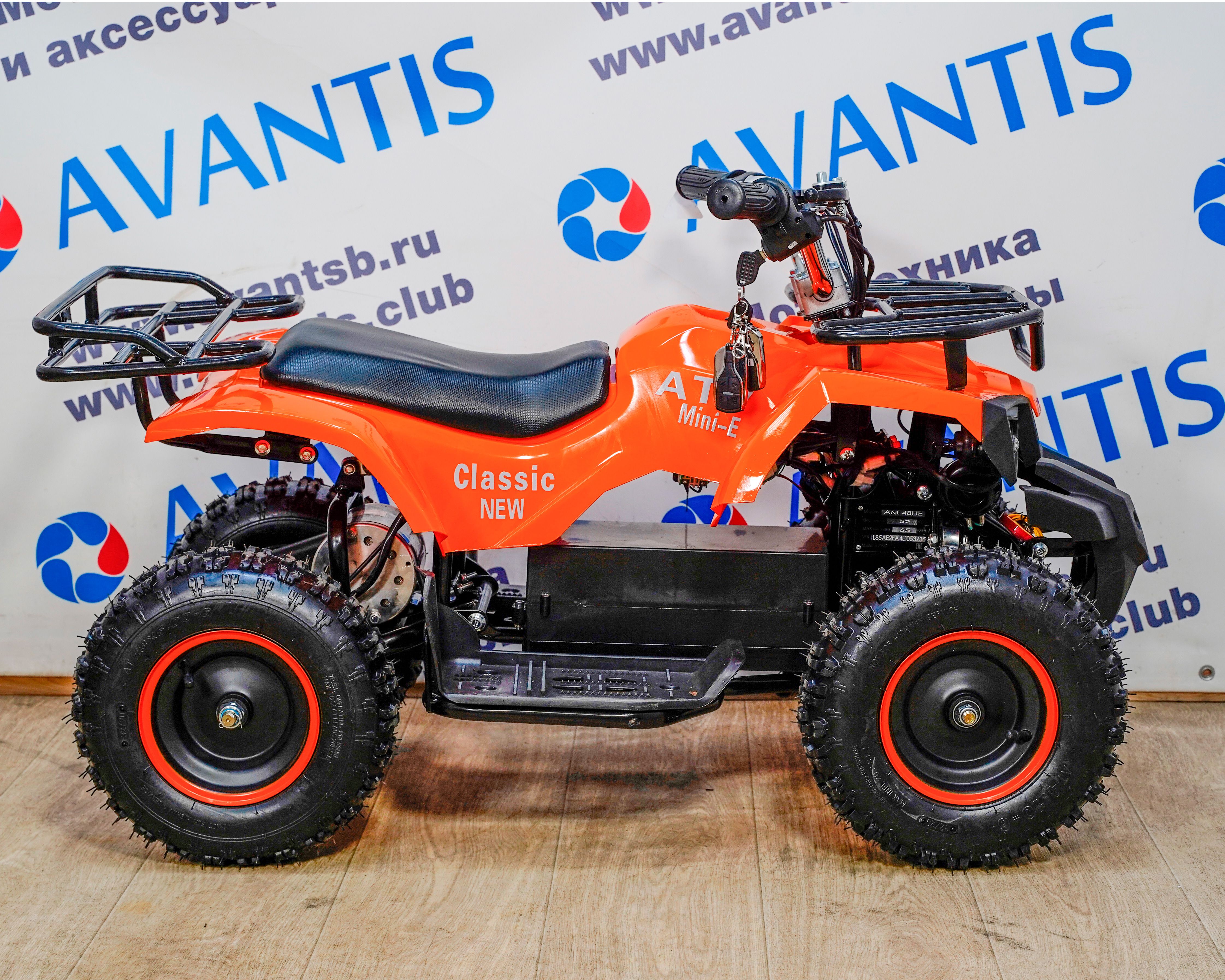 Детский квадроцикл (игрушка) ATV CLASSIC E 800W NEW оранжевый