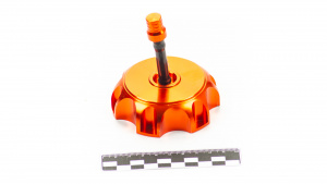 Пробка бензобака кросс CNC оранжевая